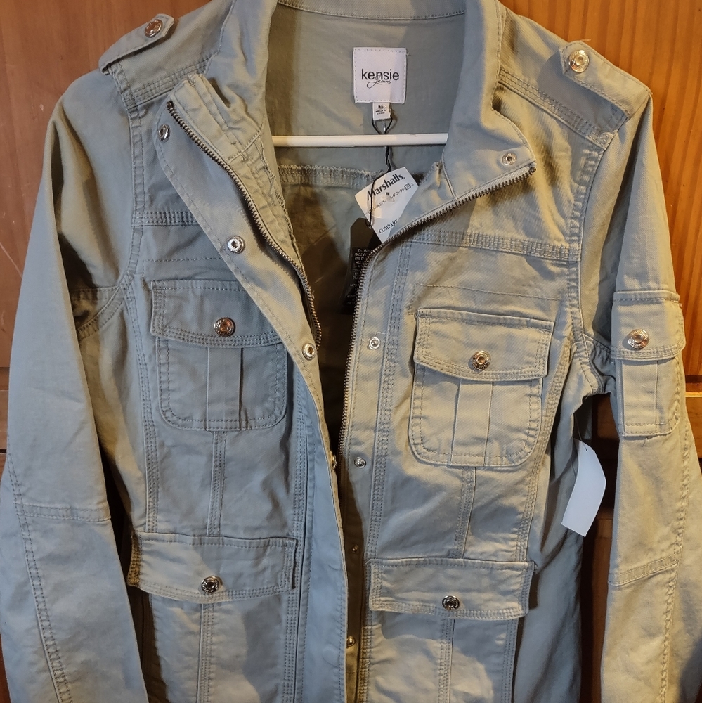Kensie Jean Jacket Desert Sage Size m
